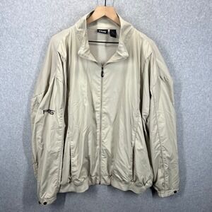 Vintage Ping Collection Golf Jacket Mens XXL Tan Windbreaker Full Zip Mesh Back